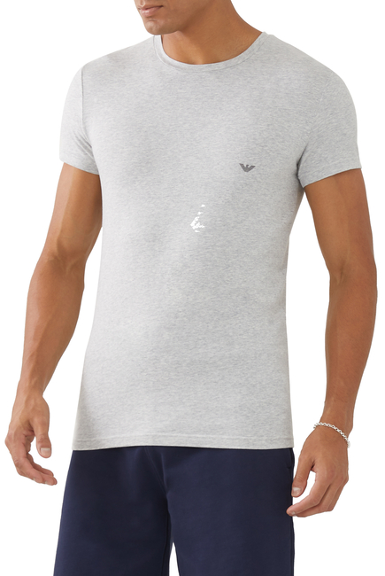 Stretch Cotton Eagle Logo T-Shirt